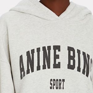 Harvey Hooded Logo Sweatshirt in gray